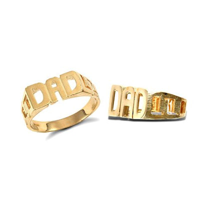 9ct Yellow Gold Dad Ring – product view