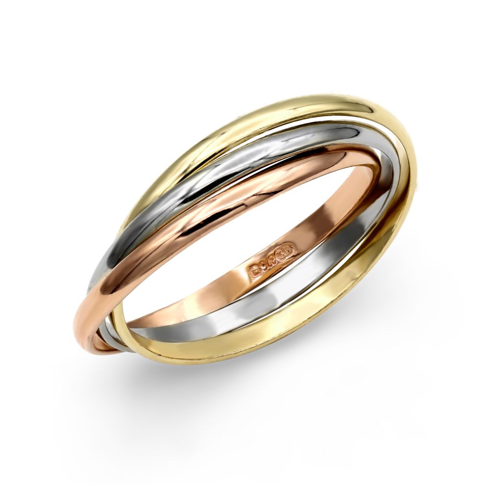 9ct 3 Colour Gold Russian Wedding Ring – Imperial Time
