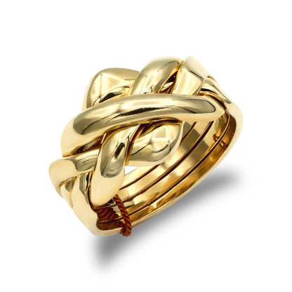 9ct Yellow Gold 4 Piece Puzzle Ring – Imperial Time