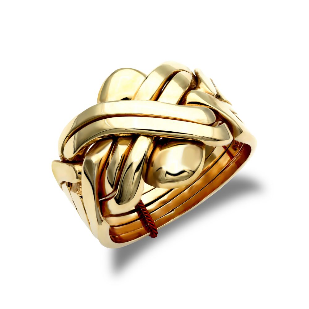 9ct Yellow Gold 6 Piece Colour Puzzle Ring – Imperial Time