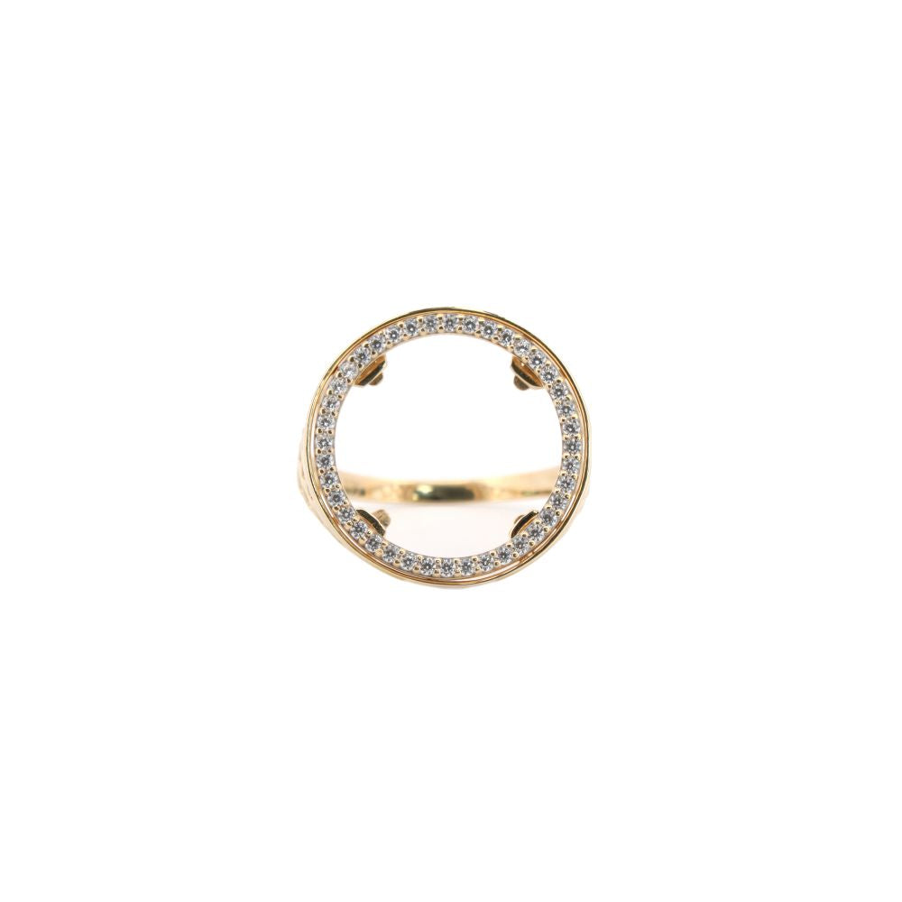 9 Karat Gelbgold Full Sovereign Ring mit Zirkonia-Lünette