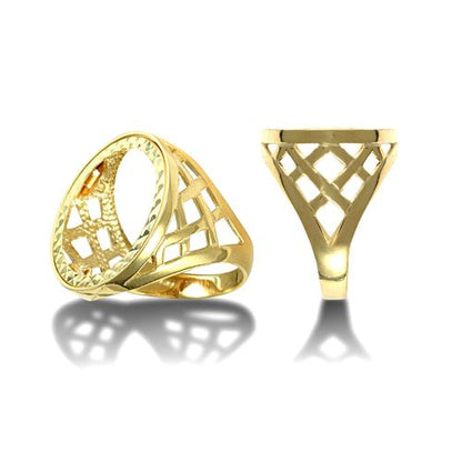 9ct Yellow Gold Full Sovereign Ring – Imperial Time