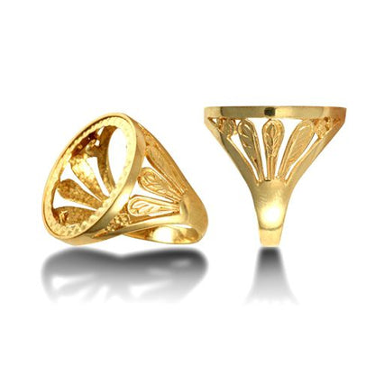 9ct Yellow Gold Full Sovereign Ring – Imperial Time
