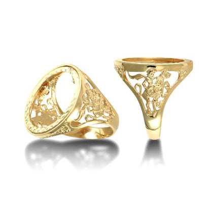 9ct Yellow Gold Full St George Sovereign Ring – Imperial Time