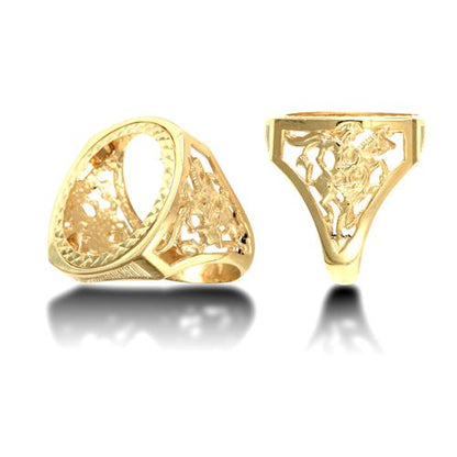 9ct Yellow Gold Full St George Sovereign Ring – Imperial Time