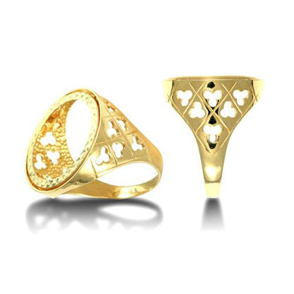 9ct Yellow Gold Full Sovereign Ring – Imperial Time