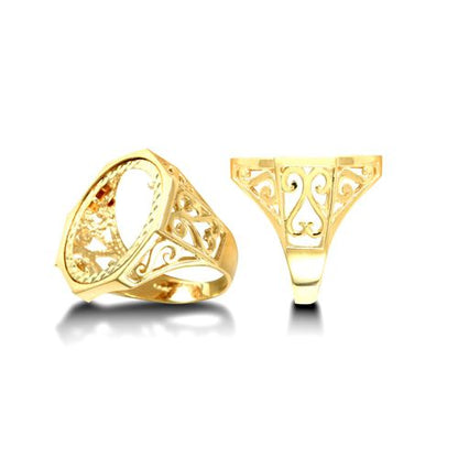 9ct Yellow Gold Full Sovereign Ring – Imperial Time