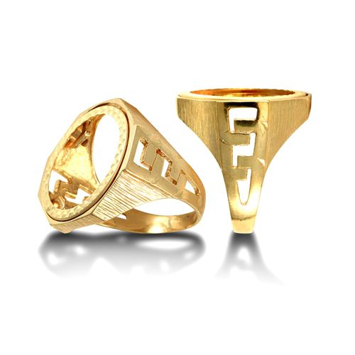 9ct Yellow Gold Full Sovereign Ring – Imperial Time
