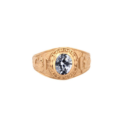 9ct Yellow Gold Cubic Zirconia Stone College Ring – Imperial Time
