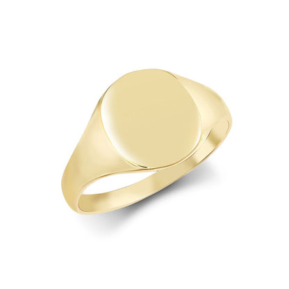 9ct Yellow Gold Signet Ring Plain – Imperial Time