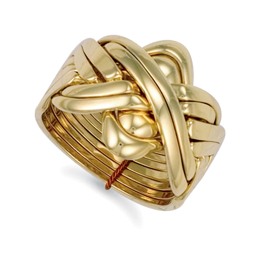 9ct Yellow Gold 8 Piece Puzzle Ring – Imperial Time