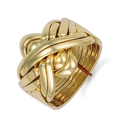 9ct Yellow Gold 8 Piece Puzzle Ring – Imperial Time