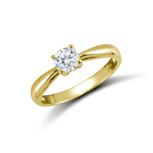 9ct Yellow Rbc Cubic Zirconia Solitaire Ring – Imperial Time