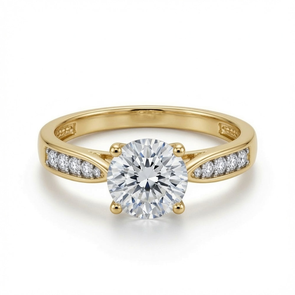 9ct Yellow Cubic Zirconia Ladies Dress Ring – Imperial Time