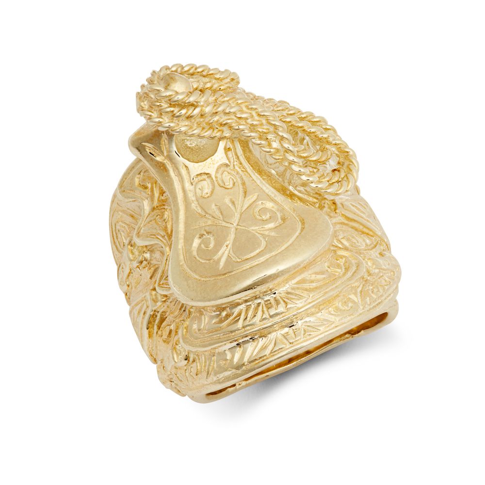 9ct Yellow Saddle Ring – product view