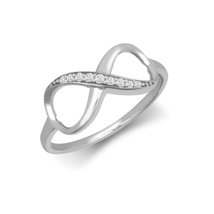 9ct White Cubic Zirconia Set Infinity Ring – Imperial Time