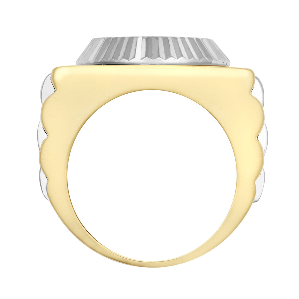 9ct Yellow & White Gold CZ Set Watch Strap & Bezel Ring – product view