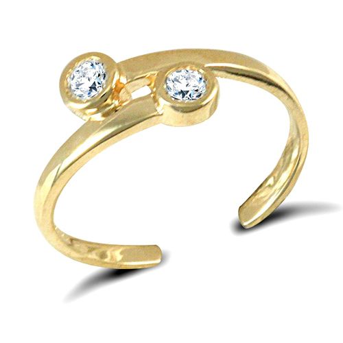 9ct Yellow Gold Cubic Zirconia Toe Ring – Imperial Time