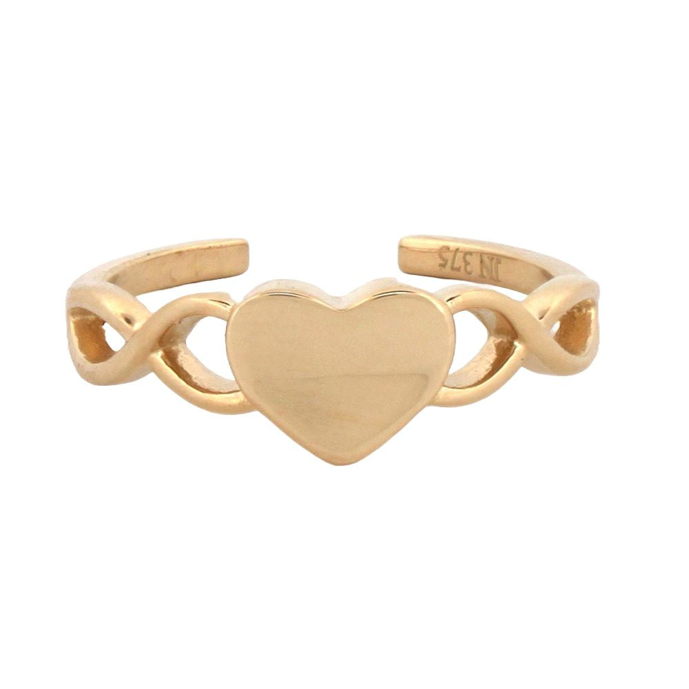 9ct Yellow heart toe ring – Imperial Time