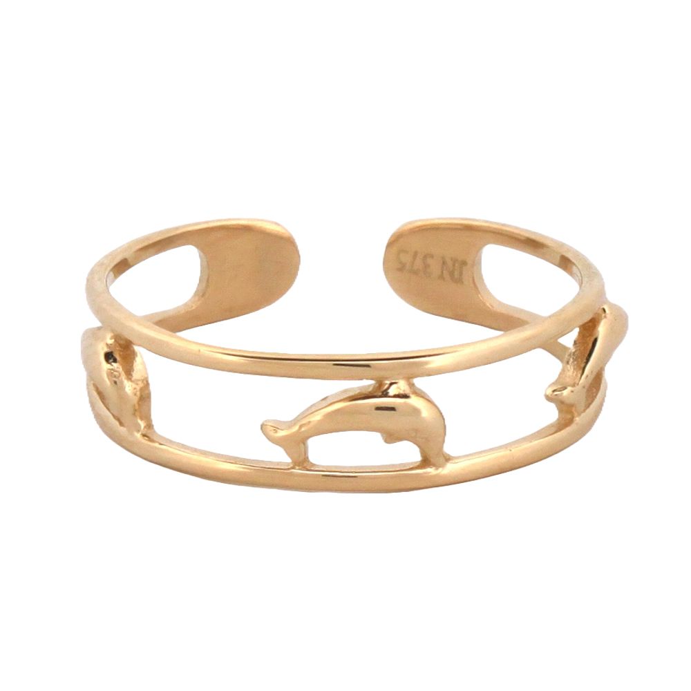 9ct Yellow dolphin toe ring – Imperial Time