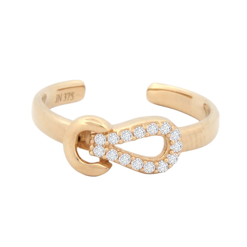 9ct Yellow Cubic Zirconia set toe ring – Imperial Time
