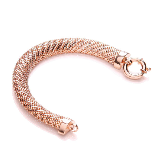 Rose Plated Mesh Bracelet - Fine Bracelet - Certified Authentic - Swiss Made - UK Stock – Luxury Jewellery by Imperial