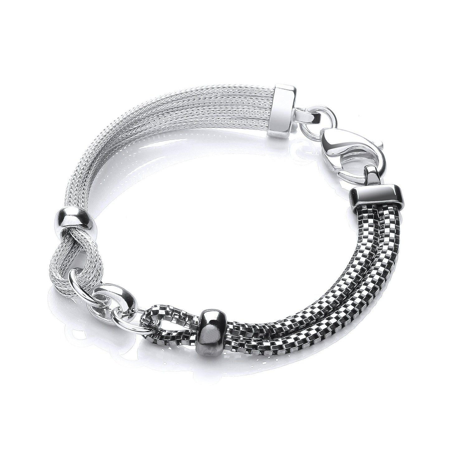 Ruthenium & Silver Mesh Bracelet - Fine Bracelet - Certified Authentic - Swiss Made – Luxury Jewellery by Imperial Tim