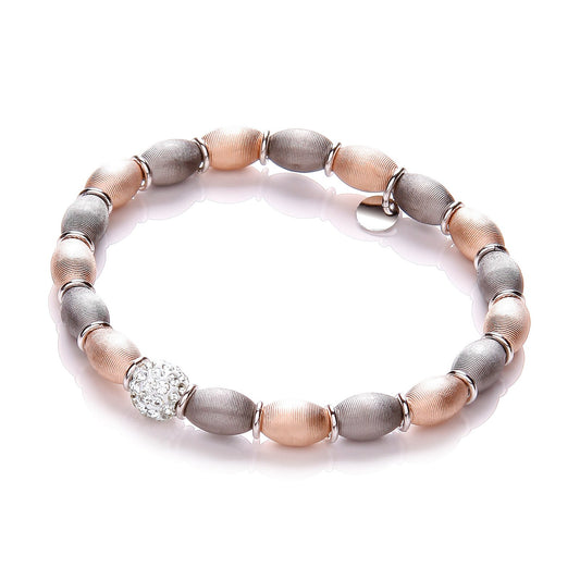 Rose & Ruthenium Plated with Crystal Bead Bracelet - Fine Bracelet - Certified Authentic – Luxury Jewellery by Imperia