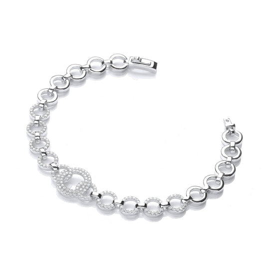 Micro Pave' 164 White Cubic Zirconia's Bracelet 7.5"/19cm - Fine Bracelet - Certified Authent – Luxury Jewellery by Im