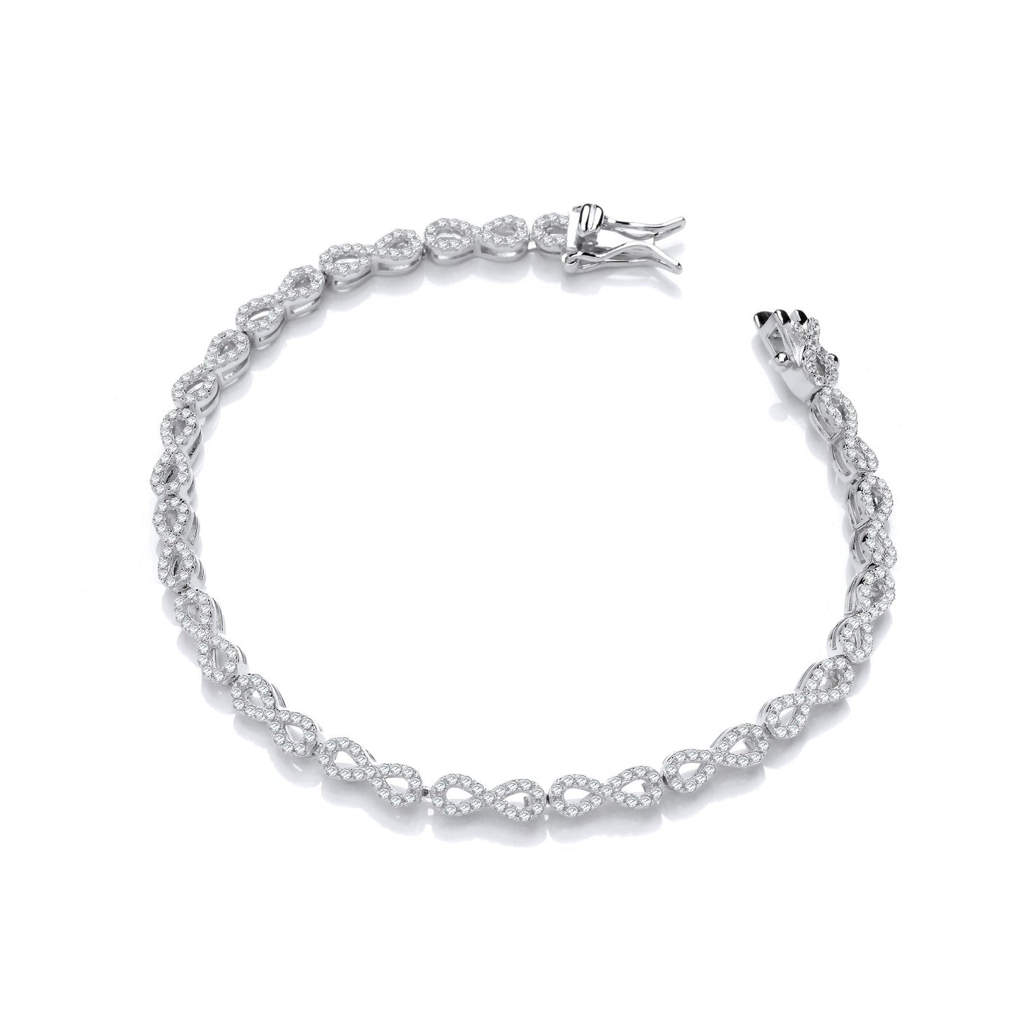 Infinity Tennis Silver Cubic Zirconia Bracelet - Fine Bracelet - Certified Authentic – Luxury Jewellery by Imperial Ti