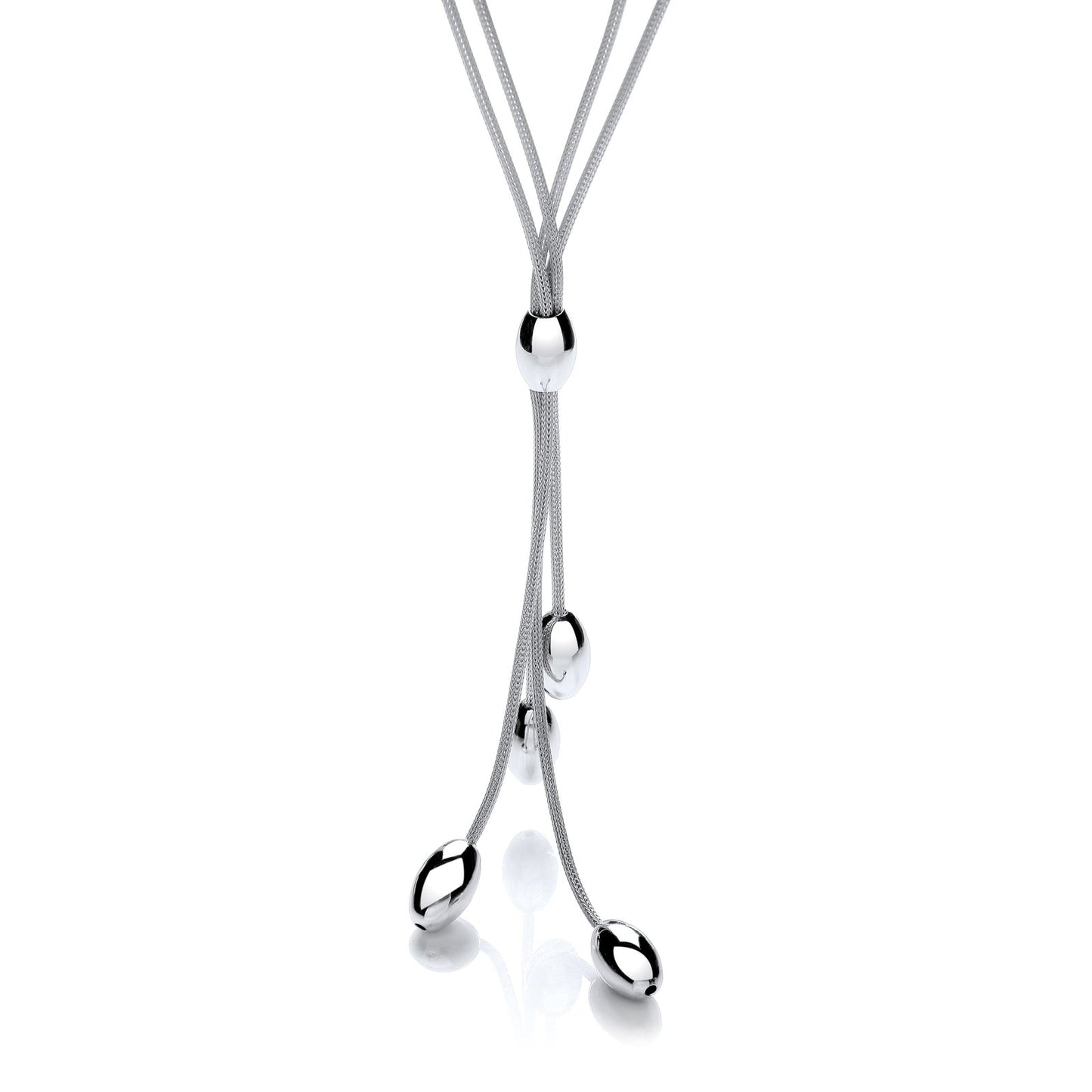 Two-Row Mesh Oval Beads 18" Necklace - Fine Necklace - Certified Authentic - Swiss Made – Luxury Jewellery by Imperial