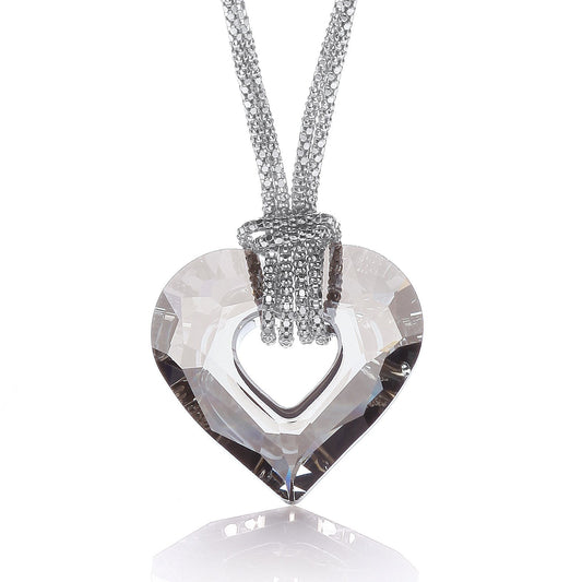 Crystal Heart Fancy Chain 17"/43cm - Fine Necklace - Certified Authentic - Swiss Made – Luxury Jewellery by Imperial T