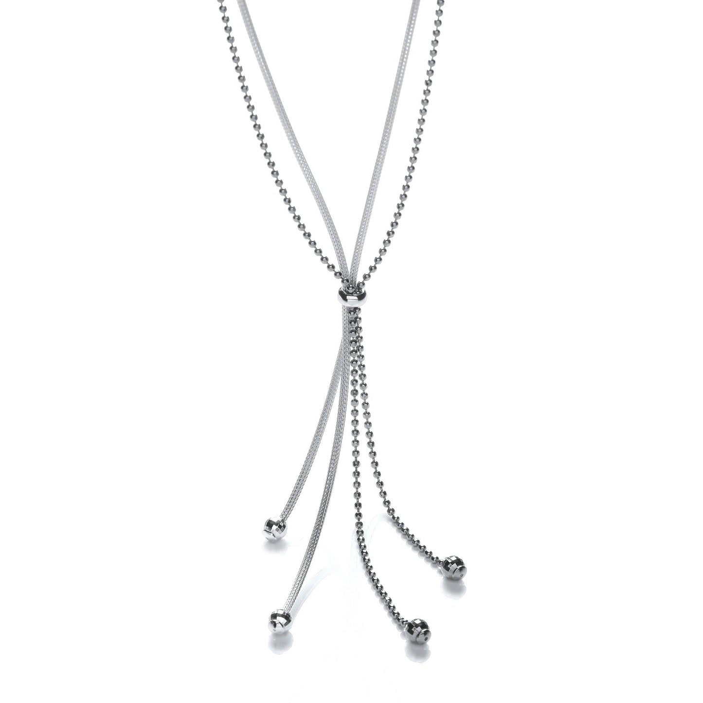 Fancy Tassle Ruthenium Chain - Fine Necklace - Certified Authentic - Swiss Made - UK Stock – Luxury Jewellery by Imper