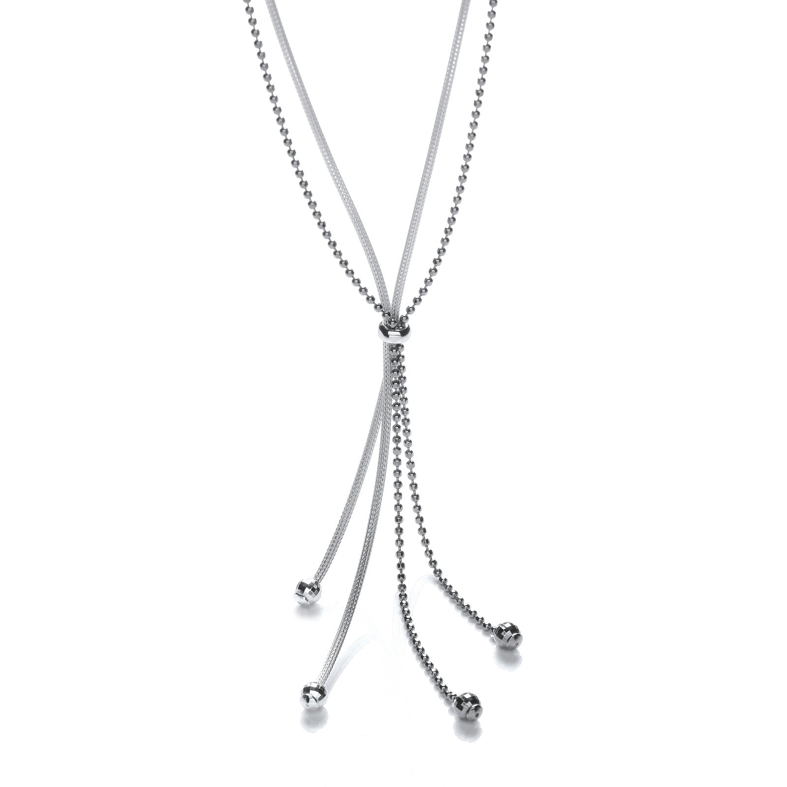 Fancy Tassle Ruthenium Chain - Fine Necklace - Certified Authentic - Swiss Made - UK Stock – Luxury Jewellery by Imper