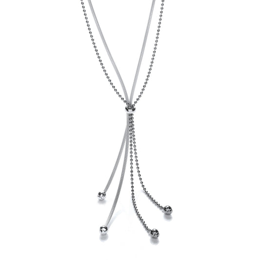 Fancy Tassle Ruthenium Chain - Fine Necklace - Certified Authentic - Swiss Made - UK Stock – Luxury Jewellery by Imper