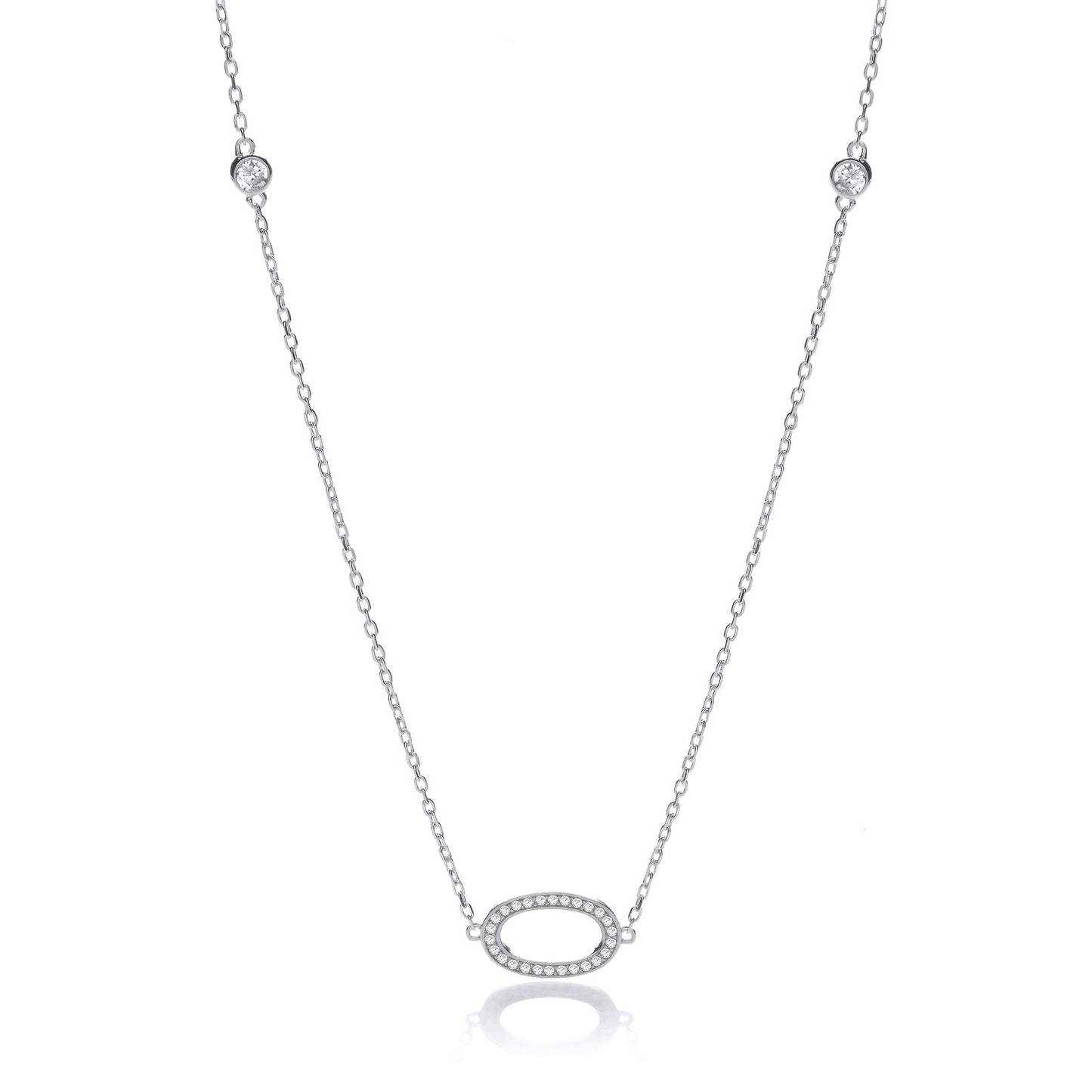 Silver Diamond by the Yard Cubic Zirconia Style 36" Necklace - Fine Necklace - Certified Auth – Luxury Jewellery by Im