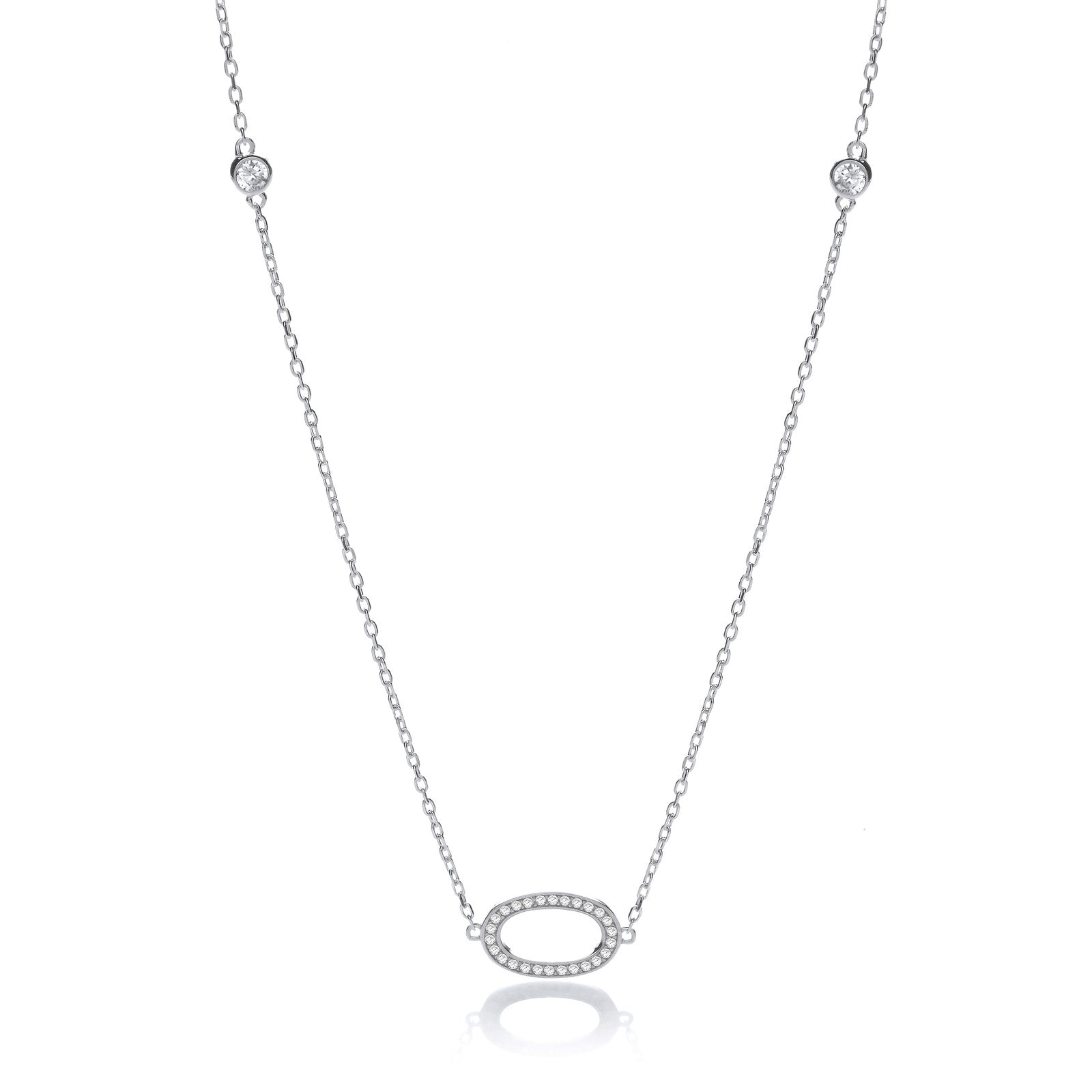 Silver Diamond by the Yard Cubic Zirconia Style 36" Necklace - Fine Necklace - Certified Auth – Luxury Jewellery by Im