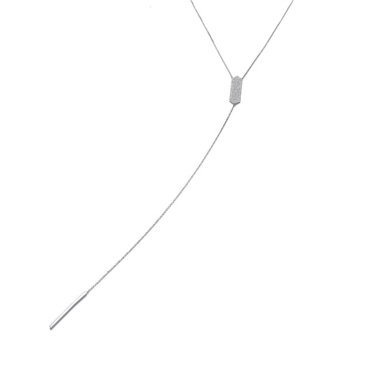 Silver Cubic Zirconia Vertical Bar and Id Plate - Luxury Watch - Certified Authentic – Luxury Watch by Imperial Time U