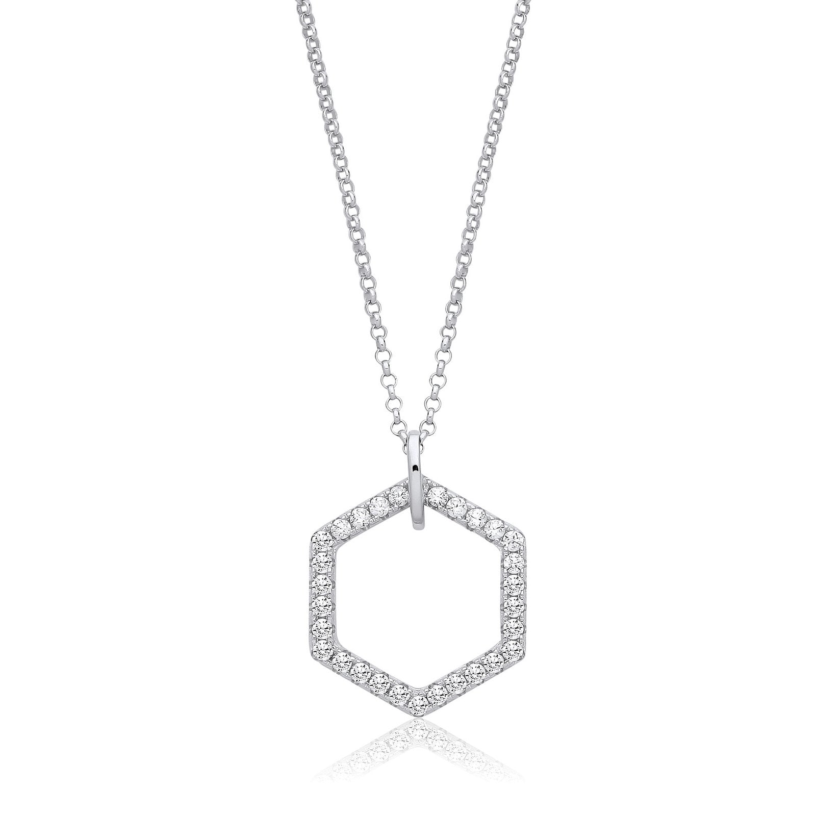 Honeycomb Drop Silver Necklace - Fine Necklace - Certified Authentic - Swiss Made - UK Stock – Luxury Jewellery by Imp