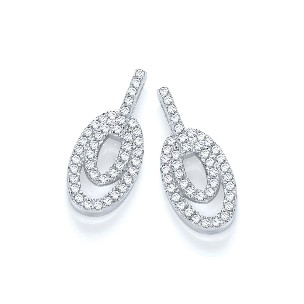 Micro Pave' Fancy Drop Earring