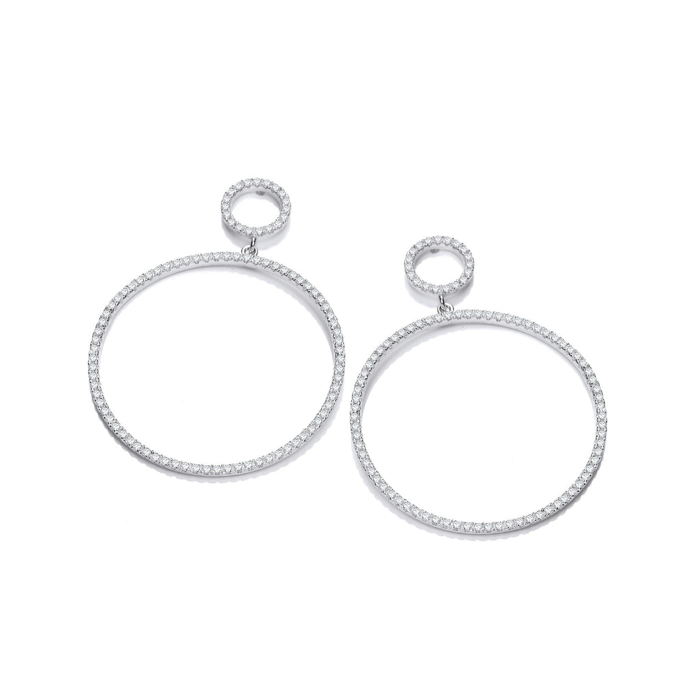 Circle of Life 34.5mm Cubic Zirconias Drop Earrings