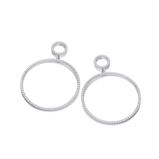 Circle of Life 34.5mm Cubic Zirconias Drop Earrings