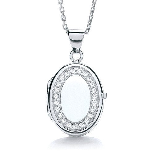 Oval Shape with Cubic Zirconia's Locket - Luxury Watch - Certified Authentic - Swiss Made – Luxury Watch by Imperial T