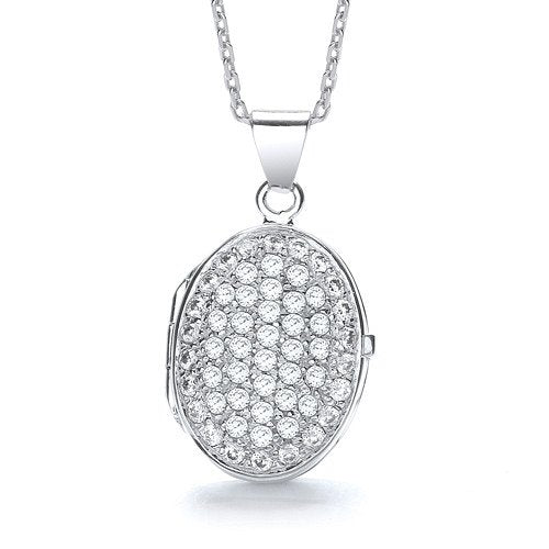 Oval Shape All Cubic Zirconia's on Front Locket - Luxury Watch - Certified Authentic – Luxury Watch by Imperial Time U