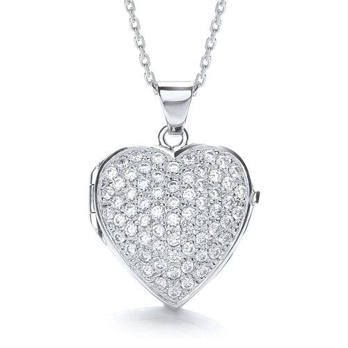 Big Heart Shape All Cubic Zirconia's on Front Locket - Luxury Watch - Certified Authentic – Luxury Watch by Imperial T