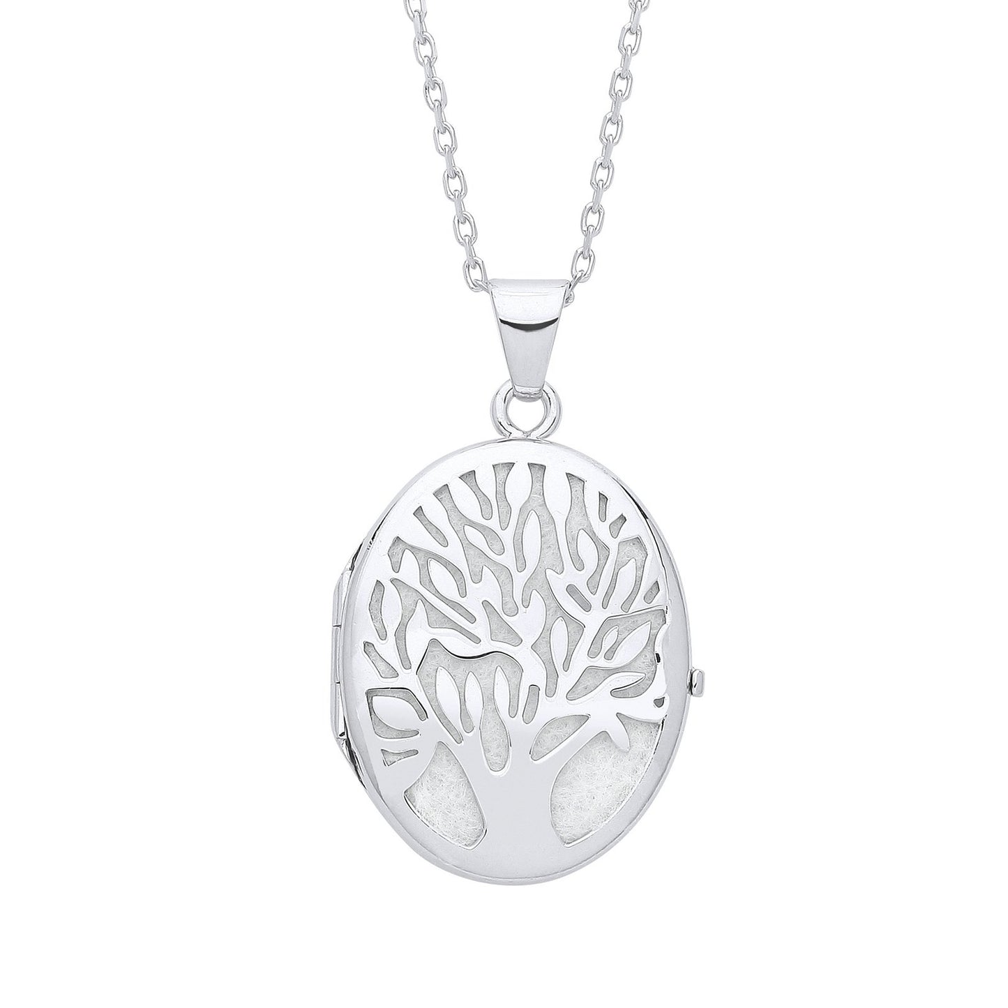 Tree Of Life Silver Oval Locket