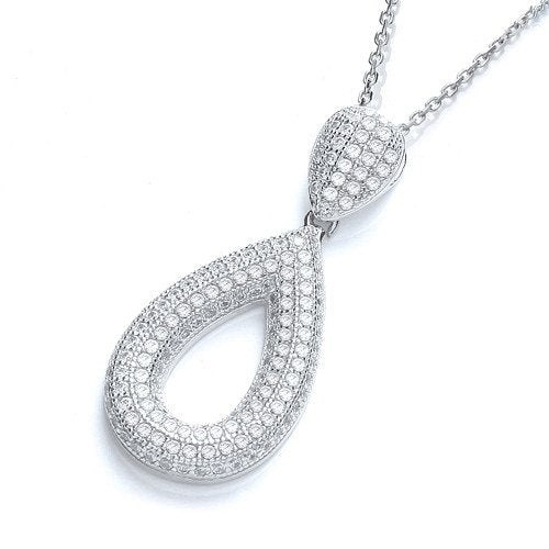 Micro Pave' Pear Shape Pendant with 18" Chain - Fine Necklace - Certified Authentic – Luxury Jewellery by Imperial Tim