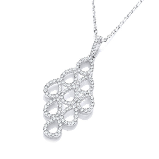 Micro Pave' White Drop Pendant with 18" Chain - Fine Necklace - Certified Authentic – Luxury Jewellery by Imperial Tim