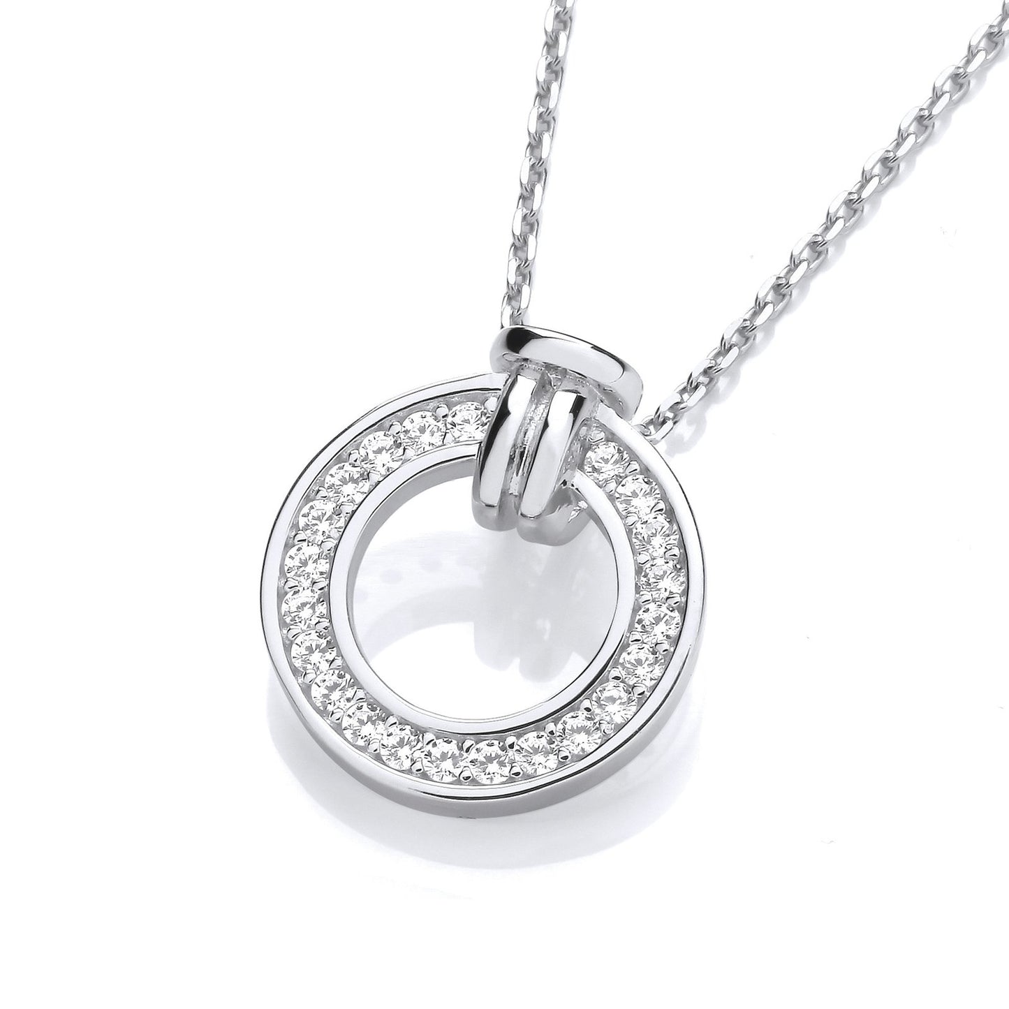 Circle of Life Cubic Zirconias Pendant with Chain - Fine Necklace - Certified Authentic – Luxury Jewellery by Imperial