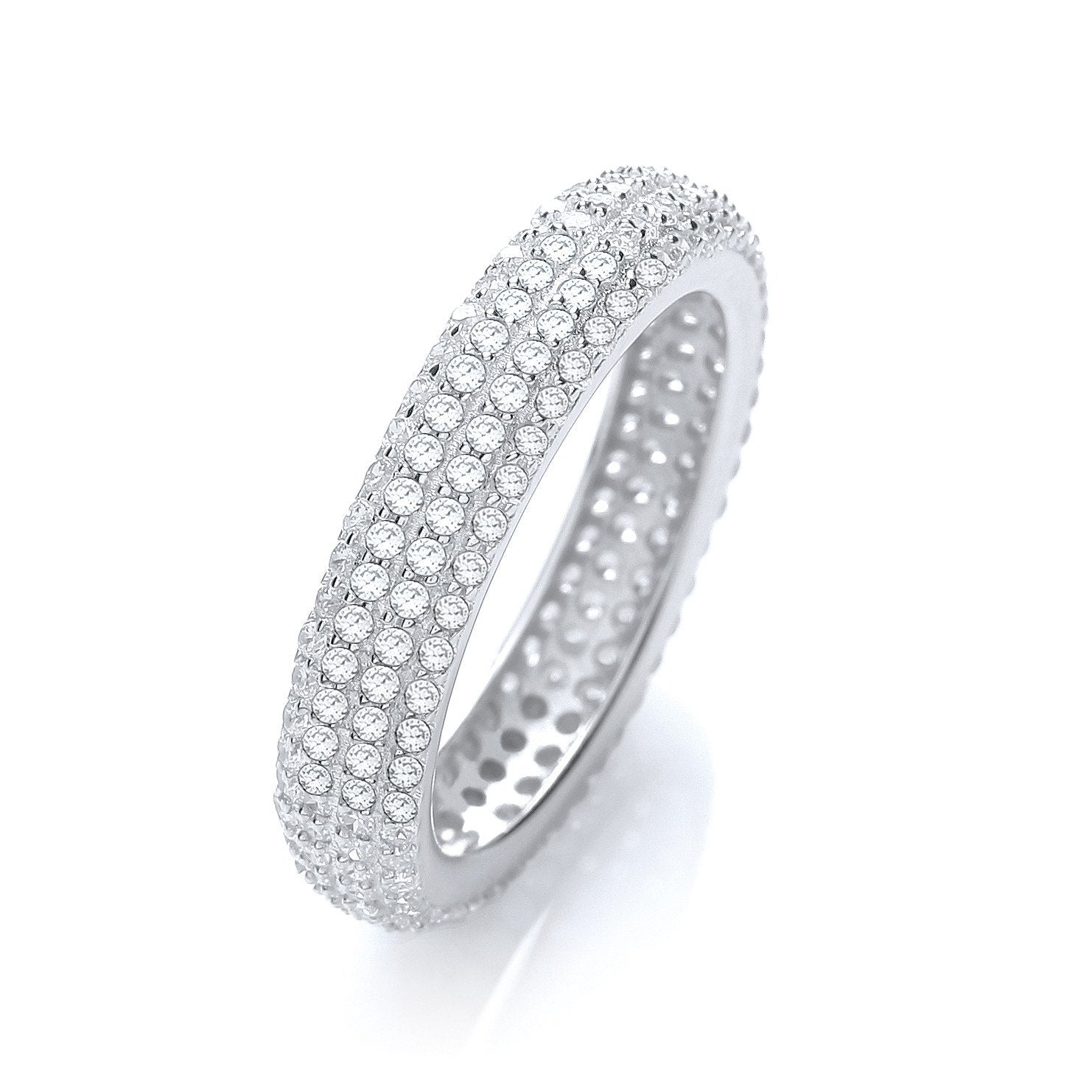 Micro Pave' Full Et Ring No Edge Cubic Zirconia - Fine Ring - Certified Authentic - Swiss Mad – Luxury Jewellery by Im